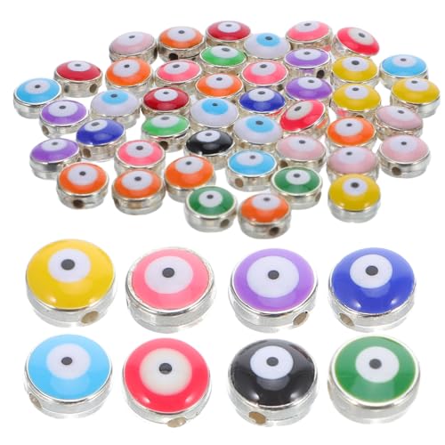 Gatuida 60 Stück Flache Runde Resin Spacer Beads für Diy Schmuck Armbänder Schlüsselanhänger und Bastelprojekte Gatuida 60 Stück Flache Runde Resin Spacer Beads für Diy Schmuck Armbänder Schlüsselanhänger und Bastelprojekte von Gatuida