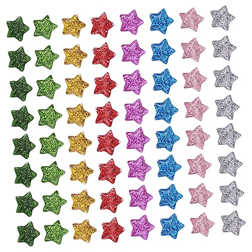Gatuida 60 Stück Glitzernde Harzsterne Perlen Herstellung Groß Drinnen Wohnung Stern-cabochons Glitzerdekor Geformt Dekorationen Basteln Geburtstag Funkeln Weihnachtsdeko Bastelperle von Gatuida