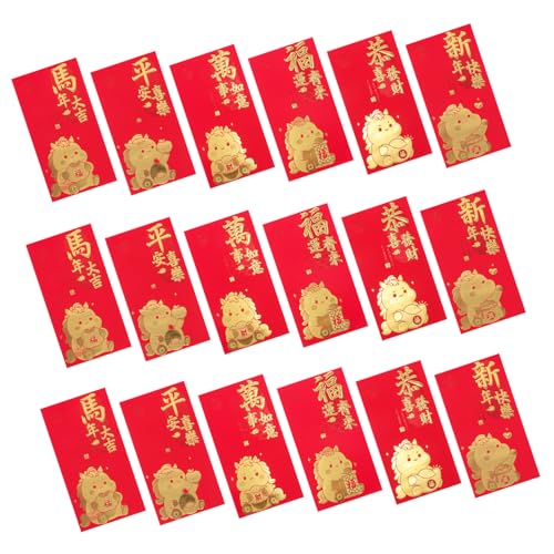 Gatuida 60 Stück Lucky Money Envelopes Rote Umschläge aus Strapazierfähigem Papier mit Kreativen Mustern Großzügiger Kapazität für Vietnamesisches und Chinesisches Neujahrsfest von Gatuida