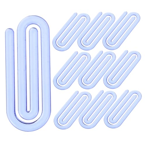Gatuida 60 Stück Mini Büroklammern aus Kunststoff Niedliche Blaue Papierklammern für Bürobedarf Kreative Foto und Bastelclips Praktische Dokumentenhalter Transparent Blau Kleine Handliche von Gatuida