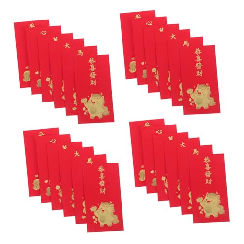 Gatuida 60 Stück Rote Umschläge Jahr Des Pferdes Asiatische Neujahrs-lucky Money Envelopes Vietnamesische Chinesische Hongbao mit Großem Fassungsvermögen für Firmenfeiern und Familienfeste Gatuida 60 Stück Rote Umschläge Jahr Des Pferdes Asiatische Neujahrs-lucky Money Envelopes Vietnamesische Chinesische Hongbao mit Großem Fassungsvermögen für Firmenfeiern und Familienfeste von Gatuida