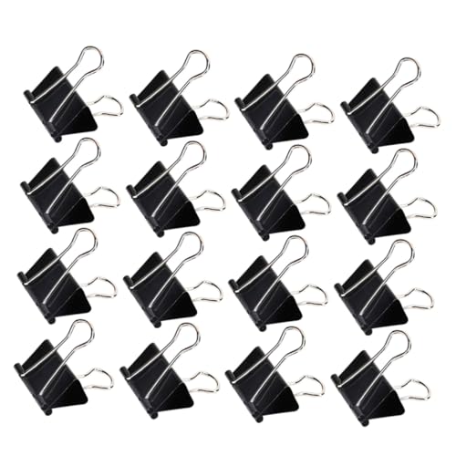 Gatuida 60 Stück Schwarze Metall Binder Clips Große Stabile Büroklammern für Dokumentenorganisation Papierklemmen Vielseitig für Büro Schule und Zuhause von Gatuida