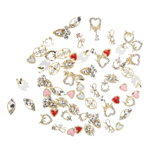 Gatuida 60 Stück Teiliges Barock Nail Charms aus Legierung mit Perlen und Strass Nail Art Dekorationen für DIY Maniküre Geeignet für Hochzeit Party Alltag Gatuida 60 Stück Teiliges Barock Nail Charms aus Legierung mit Perlen und Strass Nail Art Dekorationen für DIY Maniküre Geeignet für Hochzeit Party Alltag von Gatuida