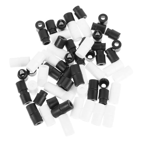 Gatuida 60 Stück Teiliges Kunststoff schnappverschluss für Schmuck DIY Robuste Sicherheitsverschlüsse in Weiß und Schwarz für Armband Halskette und Schlüsselband Praktische von Gatuida