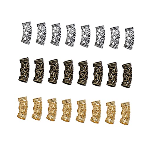 Gatuida 60 Stück Vintage Dreadlocks Zubehör Legierung Spacer Beads mit Holzmaserung für DIY Schmuckherstellung Armbänder und Accessoires Mixed Style Gatuida 60 Stück Vintage Dreadlocks Zubehör Legierung Spacer Beads mit Holzmaserung für DIY Schmuckherstellung Armbänder und Accessoires Mixed Style von Gatuida