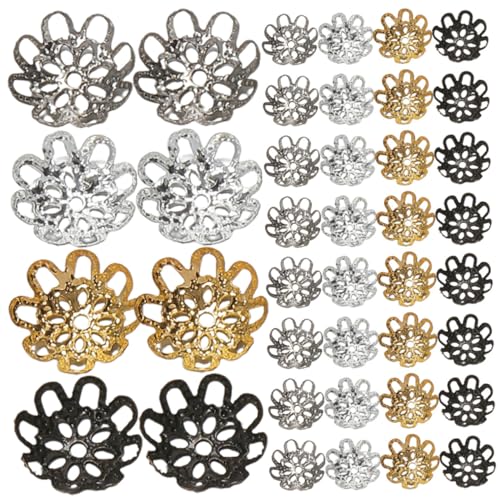 Gatuida 600 Stück Teiliges Herzförmiges Blumen Perlenkappen für Schmuckherstellung DIY Armband Halskette Bastelperlen Abstandsperlen Schmuckzubehör Mixfarben von Gatuida