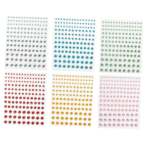 Gatuida 6Blätter Bling Face Jewels Aufkleber Selbstklebende Edelsteine für Basteln und Gesichtsdekoration für Festivals Gatuida 6Blätter Bling Face Jewels Aufkleber Selbstklebende Edelsteine für Basteln und Gesichtsdekoration für Festivals von Gatuida