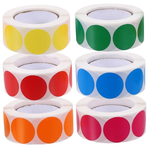 Gatuida 6Rollen Bunte Punktaufkleber Selbstklebende Kreisetiketten pro Wiederverwendbare Farbkodierung für Bücher Stoffe und Leere Etiketten Beschriften Gatuida 6Rollen Bunte Punktaufkleber Selbstklebende Kreisetiketten pro Wiederverwendbare Farbkodierung für Bücher Stoffe und Leere Etiketten Beschriften von Gatuida