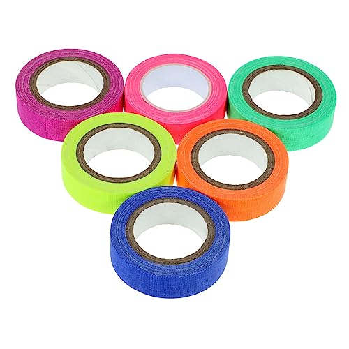 Gatuida 6Rollen Fluoreszierendes Klebeband Neonband für UV Blacklight Partydekoration Langlebig und Flexibel für und Möbel Leuchtet Schwarzlicht von Gatuida