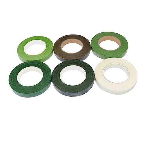 Gatuida 6Rollen Selbstklebendes Blumenzucht Klebeband Bunten Farben für Blumenarrangements Geschenkverpackungen und Bastelprojekte für DIY Dekorationen von Gatuida
