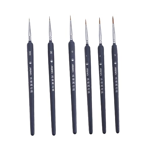 Gatuida 6Stücke Haar Pinsel für Wasserfarbe Tragbare Malpinsel für Schule Miniaturen und Kalligraphie für Künstler Anfänger und Profis Robuste Kunststoffgriffe Leicht Gatuida 6Stücke Haar Pinsel für Wasserfarbe Tragbare Malpinsel für Schule Miniaturen und Kalligraphie für Künstler Anfänger und Profis Robuste Kunststoffgriffe Leicht von Gatuida