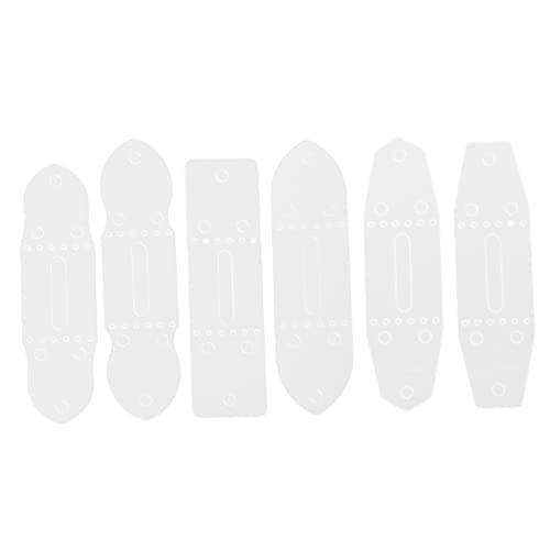 Gatuida 6Stücke Teiliges Lochschablone für Gürtelschnallen DIY Vorlage Präzise Stanzform für Handwerksprojekte Langlebig und Tragbar von Gatuida