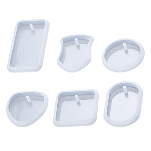 Gatuida 6Stücke Teiliges Silikon Schlüsselanhänger Formen Praktische Epoxidharz Formen für DIY Schmuck für Anhänger Dekoration und Bastelprojekte von Gatuida