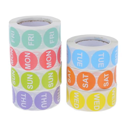 Gatuida 7 Rollen Wochentag Aufkleber Selbstklebend Farbig Langlebig Stark Haftend Für Lebensmittel Verpackungen Restaurant Etiketten Montag Bis Datumsmarkierung Gatuida 7 Rollen Wochentag Aufkleber Selbstklebend Farbig Langlebig Stark Haftend Für Lebensmittel Verpackungen Restaurant Etiketten Montag Bis Datumsmarkierung von Gatuida