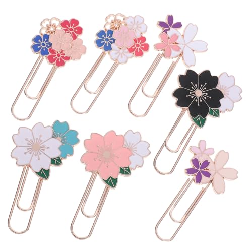 Gatuida 7 Stück Kirschblüten Metall Lesezeichen Clips Dekorative Büroklammern für Notizbücher Journaling und Schulbedarf Tragbar und Vielseitig Einsetzbar Gatuida 7 Stück Kirschblüten Metall Lesezeichen Clips Dekorative Büroklammern für Notizbücher Journaling und Schulbedarf Tragbar und Vielseitig Einsetzbar von Gatuida