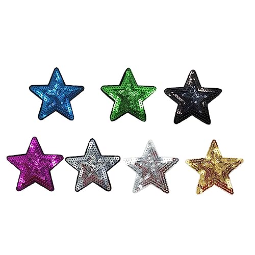 Gatuida 7 Stück Teiliges Pailletten Stern Aufnäher Selbstklebend Langlebig Form für Jacken Jeans Taschen Kleidung DIY Dekoration Gatuida 7 Stück Teiliges Pailletten Stern Aufnäher Selbstklebend Langlebig Form für Jacken Jeans Taschen Kleidung DIY Dekoration von Gatuida