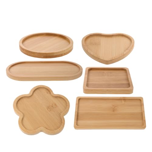 Gatuida 7 Stück leere Mosaik-Bambus-Untersetzer – Basis, DIY-Fliesen, Untersetzer, Tablett, Tassen, Pad, Pflanzgefäß, Untertasse, verschiedene Formen, Substrate für die Herstellung von von Gatuida