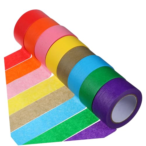 Gatuida 8 Rollen Buntes Maskierpapier Klebeband Vielseitig Beschreibbar für Bastelprojekte Scrapbooking Geschenkverpackung Farbenfrohes Malerkrepp Gatuida 8 Rollen Buntes Maskierpapier Klebeband Vielseitig Beschreibbar für Bastelprojekte Scrapbooking Geschenkverpackung Farbenfrohes Malerkrepp von Gatuida