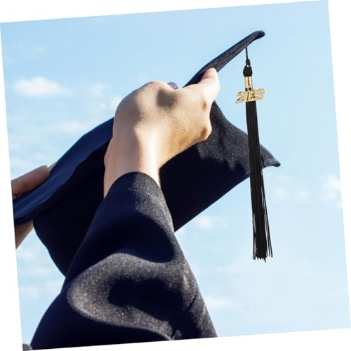 Gatuida 8 Stck Graduation Cap Tassel Charms Schwarz Abschlussfeier Dekoration Abschlusskappen Anhänger DIY Zubehör für Schulabschluss und Party von Gatuida