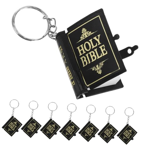 Gatuida 8 Stück Bibel Schlüsselanhänger Ring Schlüsselanhänger Schlüsselketten Schlüsselanhänger Zur Taufe Heilige Bibel, Religiöse Gunst Miniatur Schlüsselbund Pvc-außenhaut Black Gatuida 8 Stück Bibel Schlüsselanhänger Ring Schlüsselanhänger Schlüsselketten Schlüsselanhänger Zur Taufe Heilige Bibel, Religiöse Gunst Miniatur Schlüsselbund Pvc-außenhaut Black von Gatuida