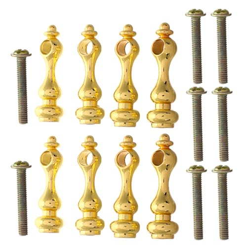 Gatuida 8 Stück Eisen-Möbelspindeln, dekorative Bastelspindeln für Glasgeländer, DIY-Möbelbaluster-Spindeln, goldfarben, 4,9 x 1,2 cm, einfache Installation, verschönert die Heimdekoration Gatuida 8 Stück Eisen-Möbelspindeln, dekorative Bastelspindeln für Glasgeländer, DIY-Möbelbaluster-Spindeln, goldfarben, 4,9 x 1,2 cm, einfache Installation, verschönert die Heimdekoration von Gatuida