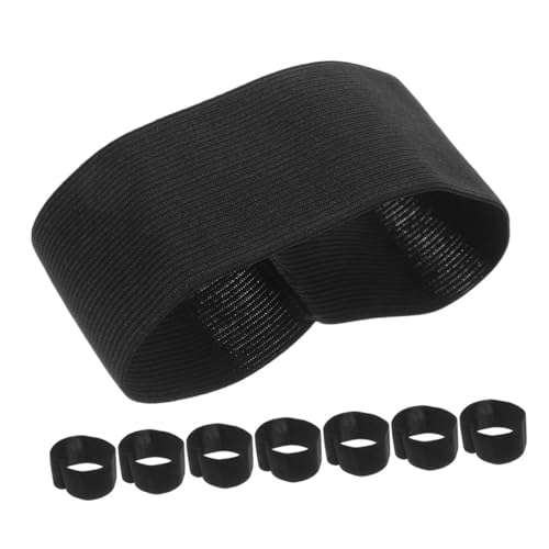 Gatuida 8 Stück Elastische Schwarze Armreifen für Beerdigungen Sport und Teamaktivitäten Verstellbare Armbänder für Fußball Basketball und Fitness von Gatuida