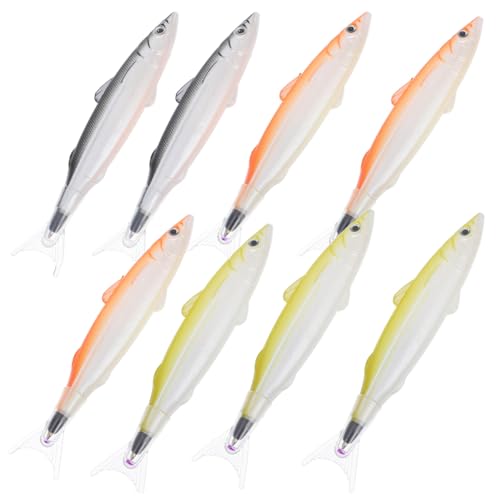Gatuida 8 Stück Fisch geformter Stift stempelstifte für farbige kugelschreiber lustiger stift witzige kugelschreiber lustige kugelschreiber Fischform Schreibwaren Signierstifte von Gatuida