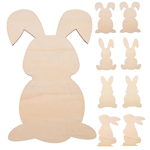 Gatuida 8 Stück Kaninchenholzchips Selber Machen Hase Formschnitt Handwerk Hasenausschnitte Dekoration Kaninchen Ausschneiden Leerzeichen Hasenornament Für Gemacht Objekt Häschenausschnitt von Gatuida