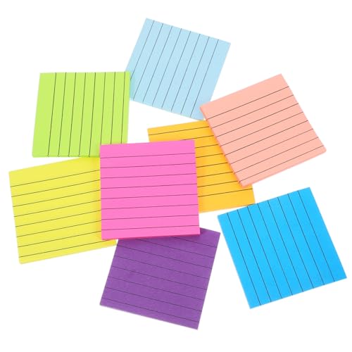 Gatuida 8 Stück Liniert Selbstklebende Haftnotizen Farben Kleine Memo Pads mit Starker Haftung Wiederablösbar für Schule Büro und Zuhause Beidseitig Beschreibbar Gatuida 8 Stück Liniert Selbstklebende Haftnotizen Farben Kleine Memo Pads mit Starker Haftung Wiederablösbar für Schule Büro und Zuhause Beidseitig Beschreibbar von Gatuida