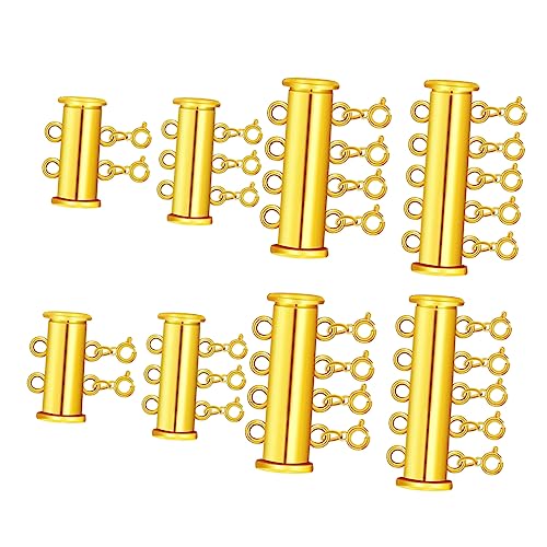Gatuida 8 Stück Perlenschnalle Halskette Schließungen Schließe Reiz Multi Strand Schicht Schmuckzubehör Armbandverbinder Verschluss Stapelverschluss Legierung Golden Gatuida 8 Stück Perlenschnalle Halskette Schließungen Schließe Reiz Multi Strand Schicht Schmuckzubehör Armbandverbinder Verschluss Stapelverschluss Legierung Golden von Gatuida