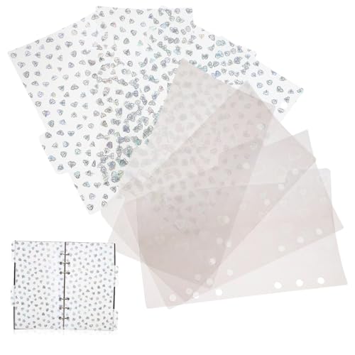 Gatuida 8 Stück Teilig Bunte Ringbuch Trennwände mit Halbtransparentem Herz und Diamantmuster Pet Material Flexible Einleger für Notizbücher und Ordner Praktische Ordnungshelfer für Büro von Gatuida