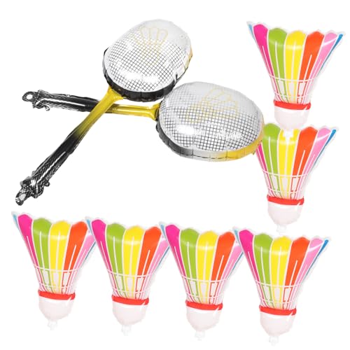 Gatuida 8 Stück Teiliges Aufblasbare Badmintonballons Aluminiumfolie Badminton Racket Ballons für Sport Themen Geburtstagsfeiern Einfach Aufzuhängen und Langlebig Partydekorationen von Gatuida