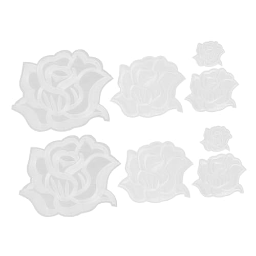 Gatuida 8 Stück Teiliges Dekorative Aufnäher mit Rosenmuster zum Aufbügeln für Kleidung Taschen und Hüte Diy Flicken für Bastelprojekte für Reparaturen und Gestaltung von Gatuida