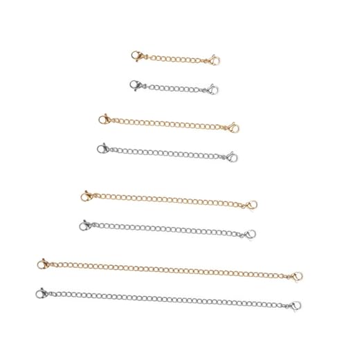 Gatuida 8 Stück Teiliges Edelstahl Verlängerungsketten Schmuck DIY Verstellbare Halsketten Armbandverlängerung Glatte Oberfläche Hautfreundlich Langlebig und Vielseitig Einsetzbar Gatuida 8 Stück Teiliges Edelstahl Verlängerungsketten Schmuck DIY Verstellbare Halsketten Armbandverlängerung Glatte Oberfläche Hautfreundlich Langlebig und Vielseitig Einsetzbar von Gatuida