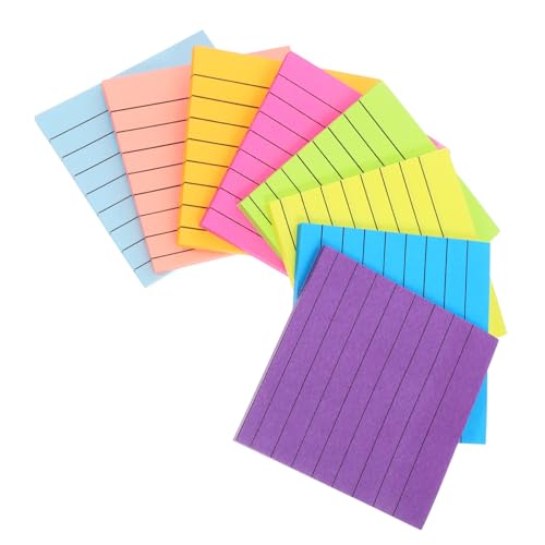 Gatuida 8 Stück Teiliges Farbige Memo Pads Selbstklebende Notizblöcke Praktische Haftnotizen für Schule und Büro zur Erinnerung an Wichtige Termine von Gatuida