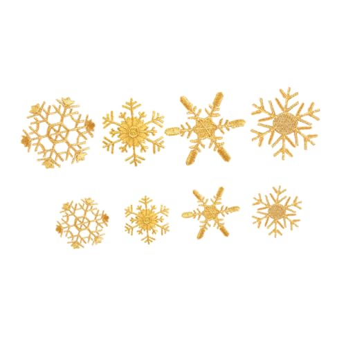 Gatuida 8 Stück Teiliges Goldene Schneeflocken Stickerei Applikationen Verschiedene DIY Patch für Kleidung Schuhe und Socken Weihnachtliche Stoffaufnäher Festliche Dekoration Gatuida 8 Stück Teiliges Goldene Schneeflocken Stickerei Applikationen Verschiedene DIY Patch für Kleidung Schuhe und Socken Weihnachtliche Stoffaufnäher Festliche Dekoration von Gatuida