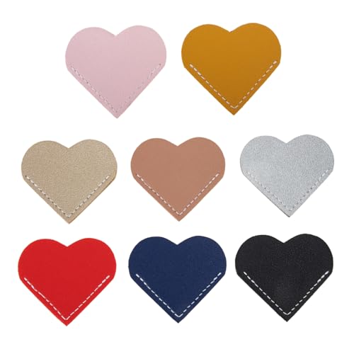 Gatuida 8 Stück Teiliges Herz Lesezeichen aus hochwertigem PVC Leder dekorative Buchecken langlebig verarbeitet farbenfrohes Design perfektes Geschenk für Buchliebhaber und Freunde von Gatuida