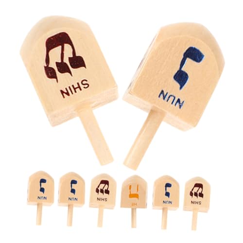Gatuida 8 Stück Teiliges Holz Dreidel und Erwachsene Traditioneller Hanukkah Spiel mit Glattem Drehmechanismus Sicherem Naturholz als Festliche Dekoration Gatuida 8 Stück Teiliges Holz Dreidel und Erwachsene Traditioneller Hanukkah Spiel mit Glattem Drehmechanismus Sicherem Naturholz als Festliche Dekoration von Gatuida