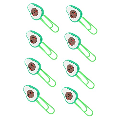 Gatuida 8 Stück Teiliges Kleine Avocado Form Büroklammern aus Langlebigem Material Kreative Bunte Aktenklammern für Dokumente Notizen Bücher Büro und Schule von Gatuida