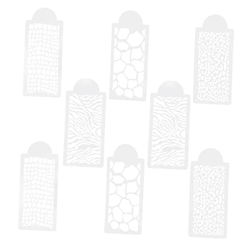 Gatuida 8 Stück Teiliges Leopardenmuster Sprühdekoration DIY Tortenrand Schablonen Set aus Leichtem Pet Material für Kreative Tortendekoration und Individuelles Design von Gatuida