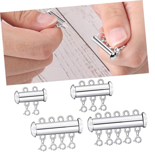 Gatuida 8 Stück Teiliges Magnetverschluss Schmuckverschluss mit Federhaken Mehrreihige Magnetische Schnappverschlüsse Silber und Gold Starke Haftkraft für DIY Schmuckketten und Armbänder Gatuida 8 Stück Teiliges Magnetverschluss Schmuckverschluss mit Federhaken Mehrreihige Magnetische Schnappverschlüsse Silber und Gold Starke Haftkraft für DIY Schmuckketten und Armbänder von Gatuida