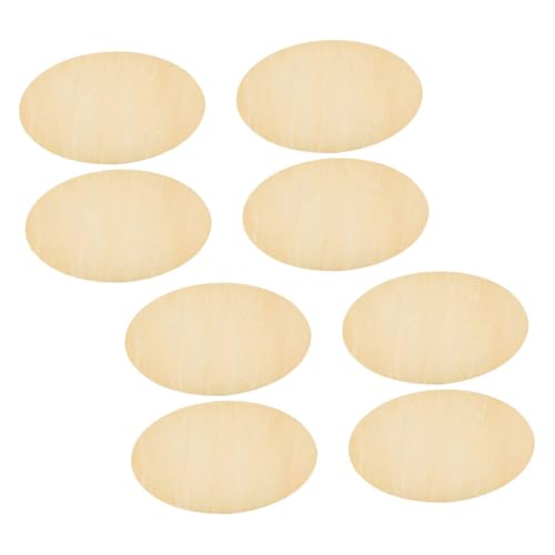 Gatuida 8 Stück Teiliges Ovale Holzscheiben aus Robustem Holz Unbemalte Bastelplatten zum Bemalen Kreative DIY dekorationen für Zuhause und Kunstprojekte Vielseitige Holzornamente von Gatuida