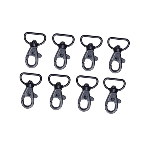 Gatuida 8 Stück Teiliges Schwarzer Karabinerhaken mit Drehgelenk und D ring Robuster Festverschluss Stabile Schlüsselanhängerclips für Hundeleinen und Lanyards Gatuida 8 Stück Teiliges Schwarzer Karabinerhaken mit Drehgelenk und D ring Robuster Festverschluss Stabile Schlüsselanhängerclips für Hundeleinen und Lanyards von Gatuida