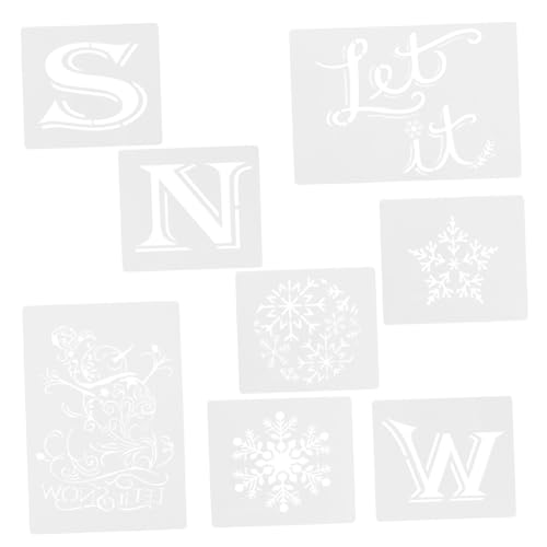 Gatuida 8 Stück Teiliges Weihnachtsschablonen Wiederverwendbare Malvorlagen für DIY Bastelprojekte mit Flexiblen Wasserdichten Templates Geeignet für Fenster Holz Möbel und Gatuida 8 Stück Teiliges Weihnachtsschablonen Wiederverwendbare Malvorlagen für DIY Bastelprojekte mit Flexiblen Wasserdichten Templates Geeignet für Fenster Holz Möbel und von Gatuida