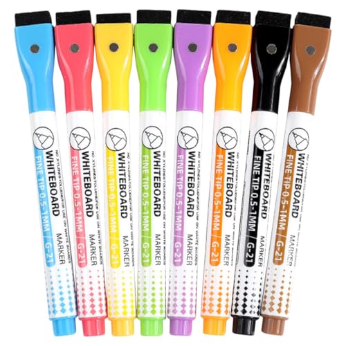 Gatuida 8 Stück Teiliges Whiteboard Marker Magnetisch mit Radierer Abwischbare Bunte Trockenmarker für Kunststoff Whiteboard Vielseitig und Sicher für Schule Büro Zuhause Gatuida 8 Stück Teiliges Whiteboard Marker Magnetisch mit Radierer Abwischbare Bunte Trockenmarker für Kunststoff Whiteboard Vielseitig und Sicher für Schule Büro Zuhause von Gatuida