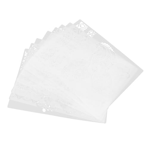 Gatuida 8 Stück Vintage Blumen Schablonen für Wandmalerei und DIY Projekte Wiederverwendbare Pet Vorlagen für Kreative Bastelarbeiten und Scrapbooking von Gatuida