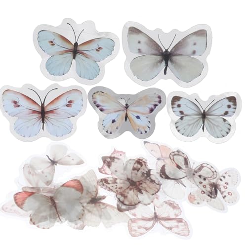 Gatuida 80 Stück Schmetterlingsaufkleber Teilig Transparente Wasserdichte DIY Sticker für Scrapbooking Journaling Vintage Dekoration für Fotoalben Bastelprojekte Gatuida 80 Stück Schmetterlingsaufkleber Teilig Transparente Wasserdichte DIY Sticker für Scrapbooking Journaling Vintage Dekoration für Fotoalben Bastelprojekte von Gatuida