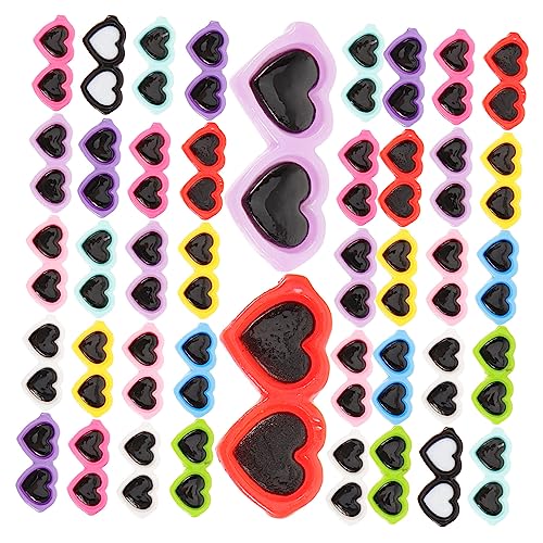 Gatuida 80 Stück Sonnenbrille Perlenzubehör Schmücken Klein Handwerk Mini Lilo Rosa Party Dekoration Blau Reiz Erwachsene Mädchen Basteln Hallo Gläser Für Brillen-diy-anhänger Harz von Gatuida
