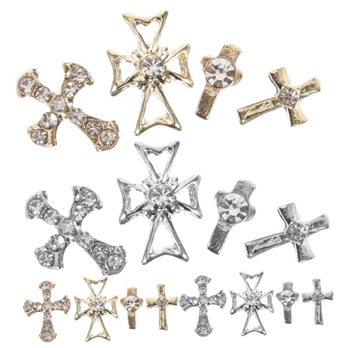 Gatuida 80 Stück Teiliges Nagel Deko mit Kreuz Charms aus Legierung für Acrylnägel Funkelnde Nail Art Schmucksteine für Damen Maniküre Diy Geeignet für Profi und Heimgebrauch von Gatuida