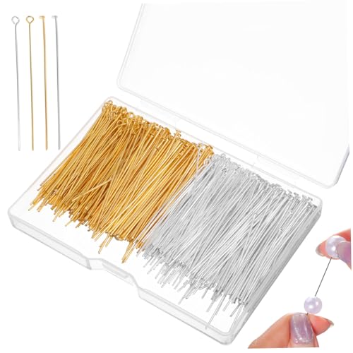 Gatuida 800 Stück Diy Schmuckzubehör Perlenstecker mit Flachkopf Ösen für Armbänder und Ohrringe Praktische Aufbewahrung Box Vielseitige Bastelhilfen von Gatuida